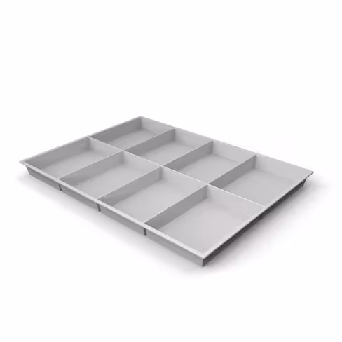 Plateau compartimenté 8 cases - 11,5 x 7,6 cm pour tiroir h. 3 cm