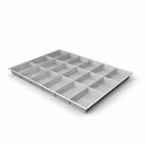 Plateau compartimenté 18 cases - 7,5 x 4,9 cm pour tiroir h. 3 cm