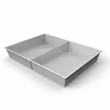 Plateau compartimenté 2 cases - 23,1 x 15,4 cm pour tiroir h. 6 cm