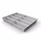 Plateau compartimenté 8 cases - 5,2 x 15,4 cm pour tiroir h. 6 cm