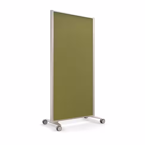 Cloison droite KP - l. 81 x h. 160 cm - tissu - 2 pieds sur roulettes