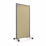 Cloison droite KP - l. 81 x h. 160 cm - tissu acoustique - 2 pieds sur roulettes