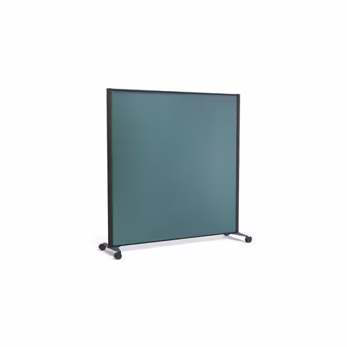 Cloison droite KP - l. 163 x h. 160 cm - tissu acoustique - 2 pieds sur roulettes