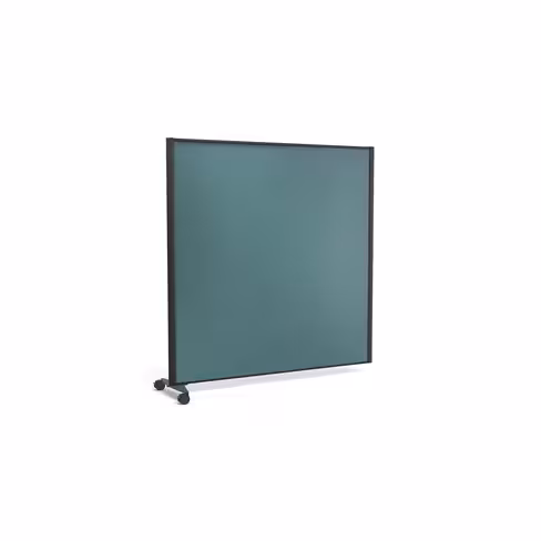 Cloison droite suivante KP - l. 163 x h. 160 cm - tissu acoustique - 1 pied sur roulettes