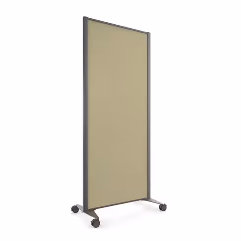 Cloison droite KP - l. 81 x h. 180 cm - tissu - 2 pieds sur roulettes