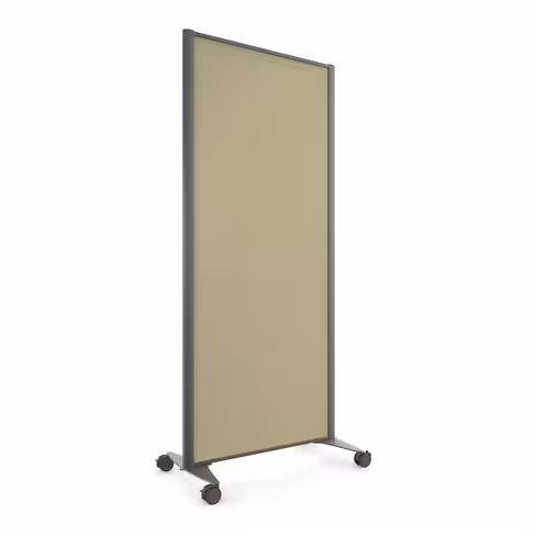Cloison droite KP - l. 81 x h. 180 cm - tissu acoustique - 2 pieds sur roulettes