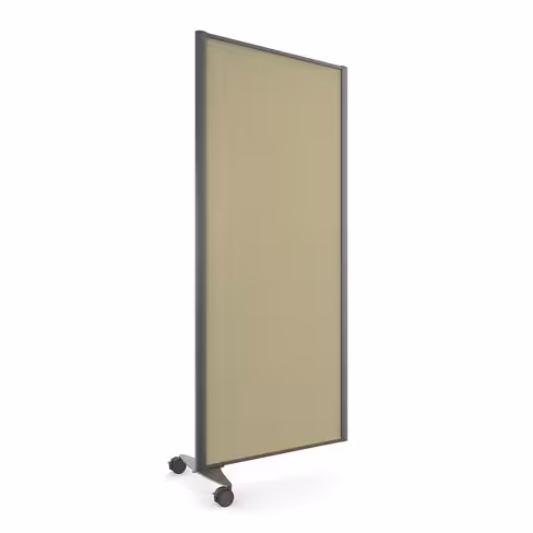 Cloison droite suivante KP - l. 81 x h. 180 cm - tissu acoustique - 1 pied sur roulettes