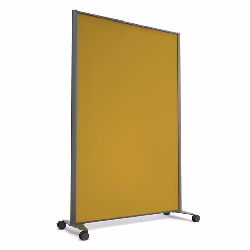 Cloison droite KP - l. 122 x h. 180 cm - tissu acoustique - 2 pieds sur roulettes