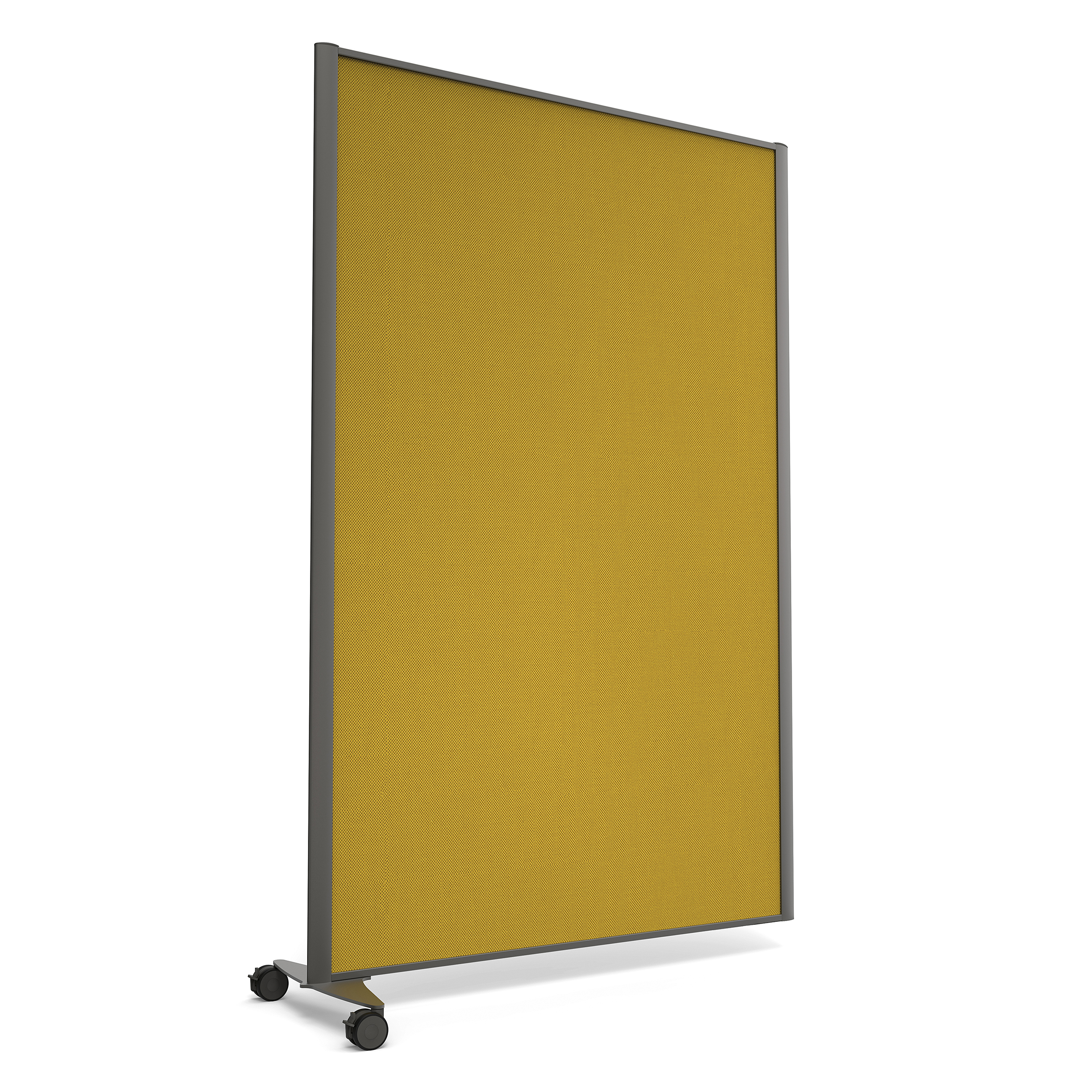 Cloison droite suivante KP - l. 122 x h. 180 cm - tissu acoustique - 1 pied sur roulettes