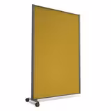 Cloison droite suivante KP - l. 122 x h. 180 cm - tissu acoustique - 1 pied sur roulettes