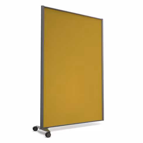 Cloison droite suivante KP - l. 122 x h. 180 cm - tissu acoustique - 1 pied sur roulettes