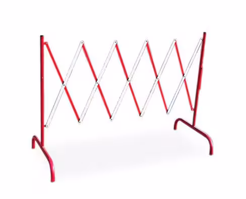 Barrière extensible droite en polypropylène - l. totale 225 cm - lot de 20