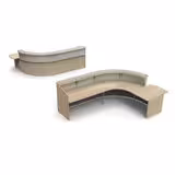 Banque d'accueil en L Obade - l. 328,5 x pr. 223,5 cm