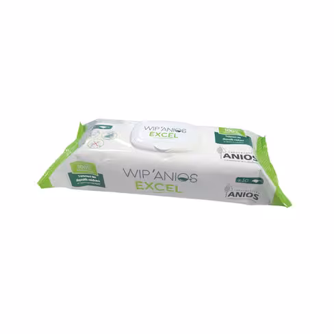 Lingettes désinfectantes WIP ANIOS Excel - 1 carton de 12 sachets de 50