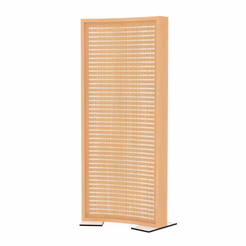 Cloison courbe EPM49B - mélaminé - l. 80 x h. 180 cm - avec pied
