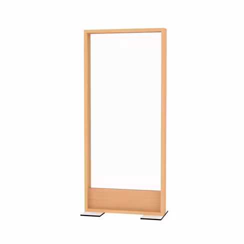 Cloison droite EPM49B - façade transparente - avec pied