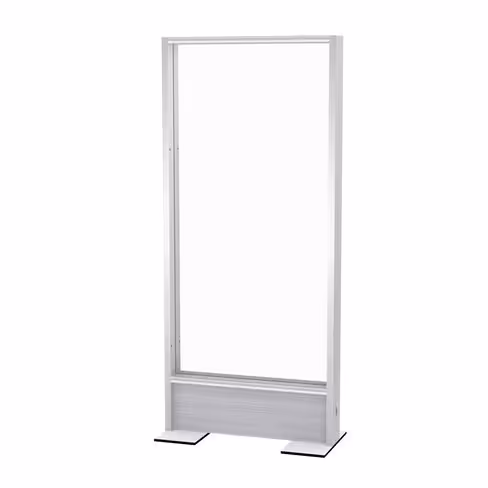 Cloison droite EPM49B - façade transparente - électrifiée - l. 80 x h. 180 cm - avec pied