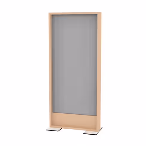 Cloison droite EPM49B - façade opaque - l. 80 x h. 180 cm - avec pied