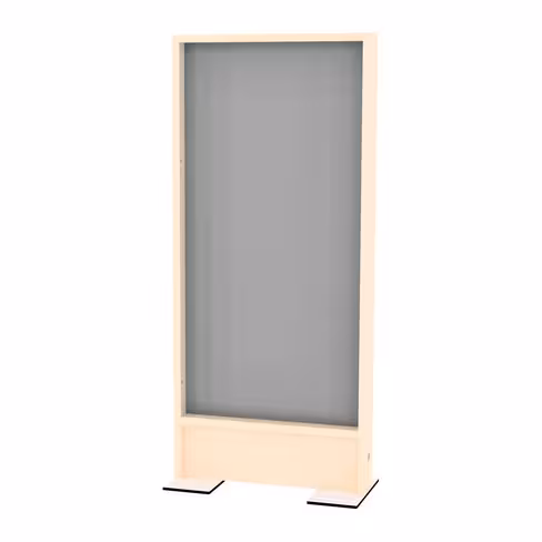 Cloison droite EPM49B - façade opaque - électrifiée - l. 80 x h. 180 cm - avec pied