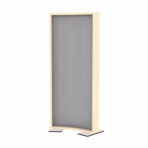 Cloison courbe EPM49B - polycarbonate opaque - l. 80 x h. 180 cm - avec pied