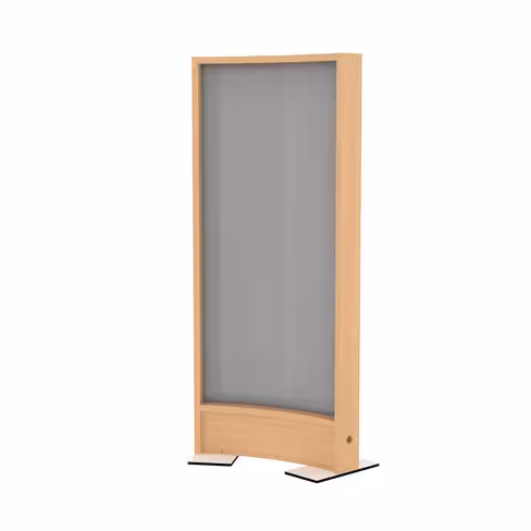 Cloison courbe EPM49B - polycarbonate opaque - électrifiée - l. 80 x h. 180 cm - avec pied