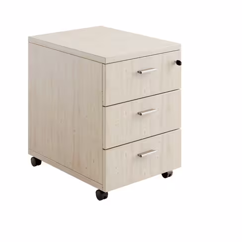 Caisson mobile mélaminé Obade - 3 tiroirs plats