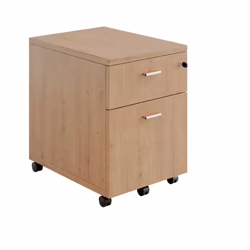 Caisson mobile mélaminé Obade - 1 tiroir plat + 1 tiroir dossiers suspendus