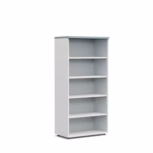 Bibliothèque ouverte mélaminé Obade - h. 165 x l. 80 cm - 4 tablettes mélaminé