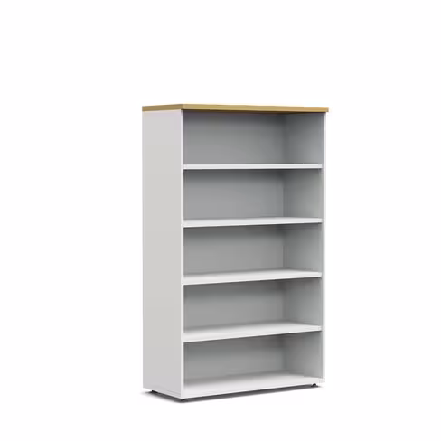 Bibliothèque ouverte mélaminé Obade - h. 165 x l. 100 cm - 4 tablettes mélaminé