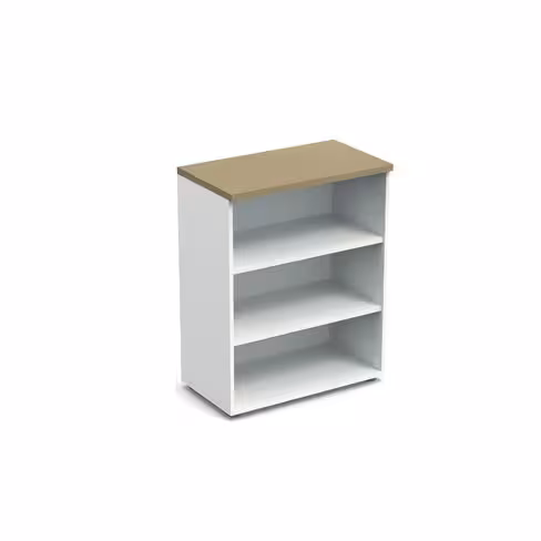 Bibliothèque ouverte mélaminé Obade - h. 101 x l. 80 cm - 2 tablettes mélaminé