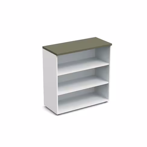 Bibliothèque ouverte mélaminé Obade - h. 101 x l. 100 cm - 2 tablettes mélaminé