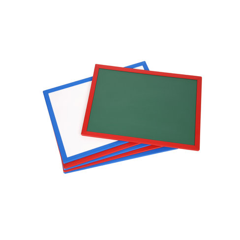 Ardoise 20 x 30 cm - 2 faces blanc/vert - lot de 6