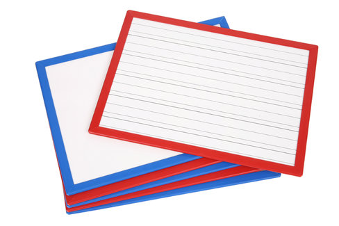Ardoise 24 x 33 cm - 2 faces blanc/blanc maternel - lot de 6