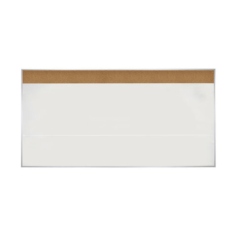 Mur d'expression pédagogique 400 x 240 cm composé de 3 éléments avec 1 bandeau supérieur en liège