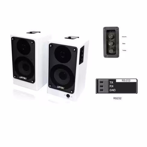 Enceinte amplifiée Uptec - 20 W - lot de 2