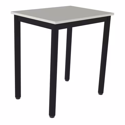 Table Carélie - 70 x 50 cm - mélaminé - gris nimbus/noir Pékin - taille 6 - lot de 2