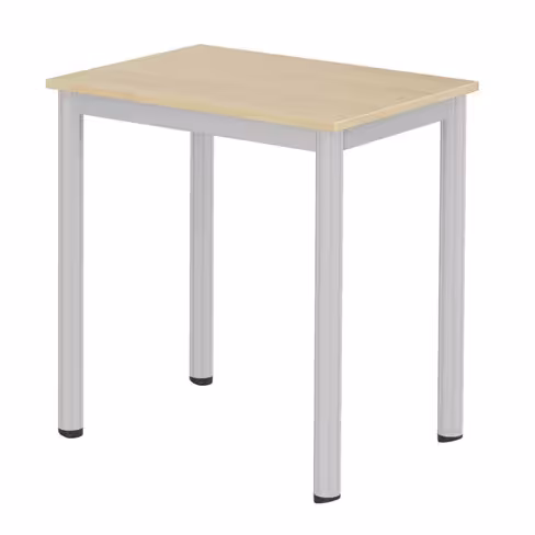 Table mobile Carelie 70 x 50 cm - mélaminé - 4 embouts avec roulettes et butées intégrées - taille 6 - lot de 2