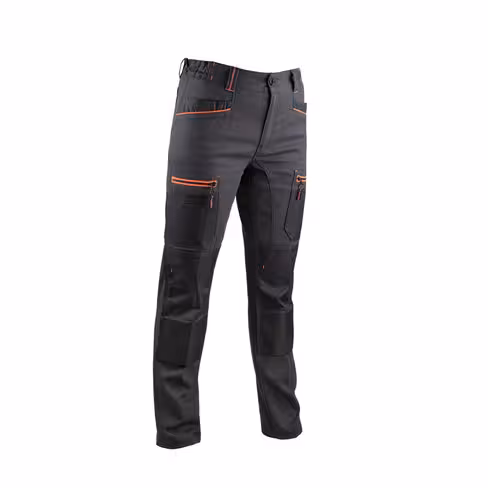 Pantalon femme stretch - Charlotte - LMA - 300 g/m2 - gris/noir - taille au choix