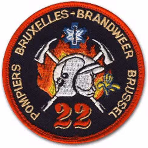 Ecusson brodé sur auto-aggripant de forme ronde