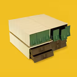 Classeur avec 4 anneaux/cassette tiroirs