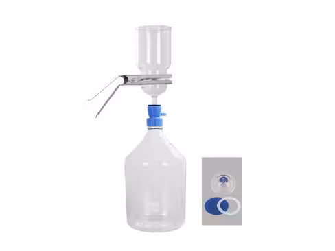 Ensemble de filtration VF15 bouteille 5l GL45 avec entonnoir verre 1l filtre 90 mm