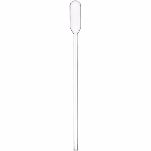 Pipette de transfert en plastique de 1,5 ml, graduées à 0,3 ml, longueur 116 mm, en emballage individuel x 100