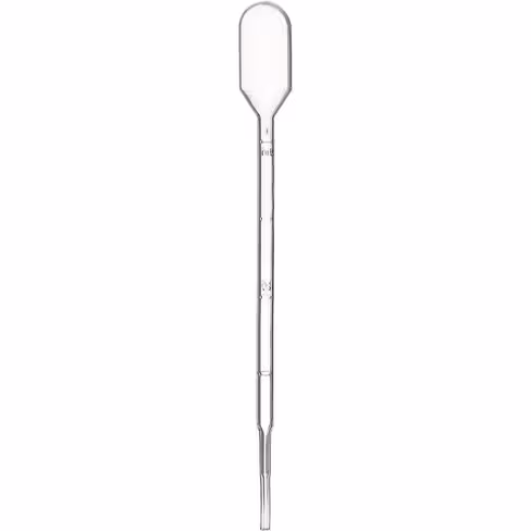 Pipette de transfert en plastique de 3 ml, graduées à 1 ml, longueur 140 mm, stériles, en emballage par 20 x 400