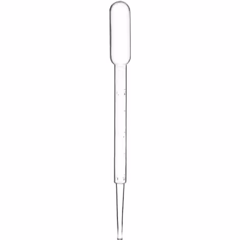 Pipette de transfert en plastique de 7,5 ml, graduées à 3 ml, longueur 148 mm, stériles, en emballage par 20 x 400