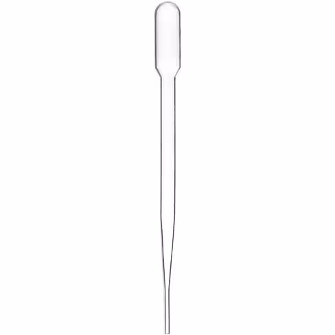 Pipette de transfert en plastique de 5 ml, longueur 154 mm, stériles, en emballage individuel x 1000