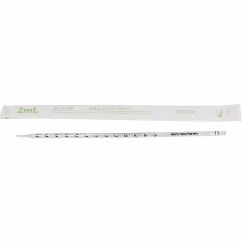 Pipette sérologiques 2 ml en polystyrène, stériles en emballage individuel x 800