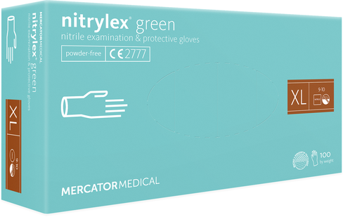 Gant Nitrylex vert nitrile non poudré Taille XL x 100