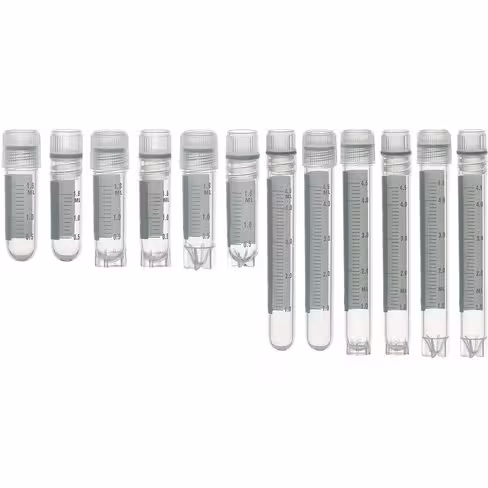 Tube cryogéniques stériles 4 ml à jupe et filetage externe x 50