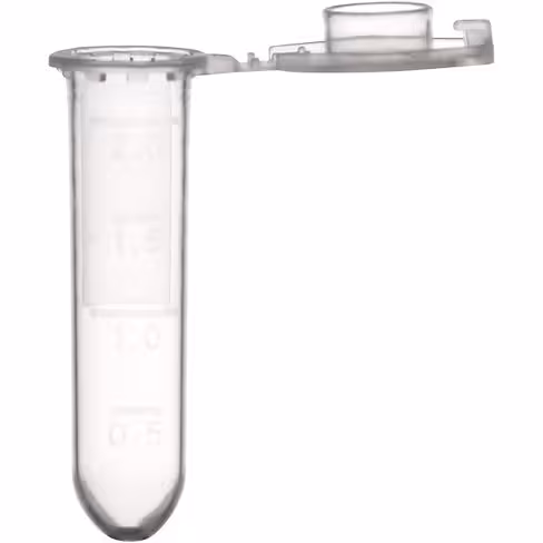 Microtube à 1,5 ml en PP, capuchon plat Safe-Lock, stériles, en sachet x 500