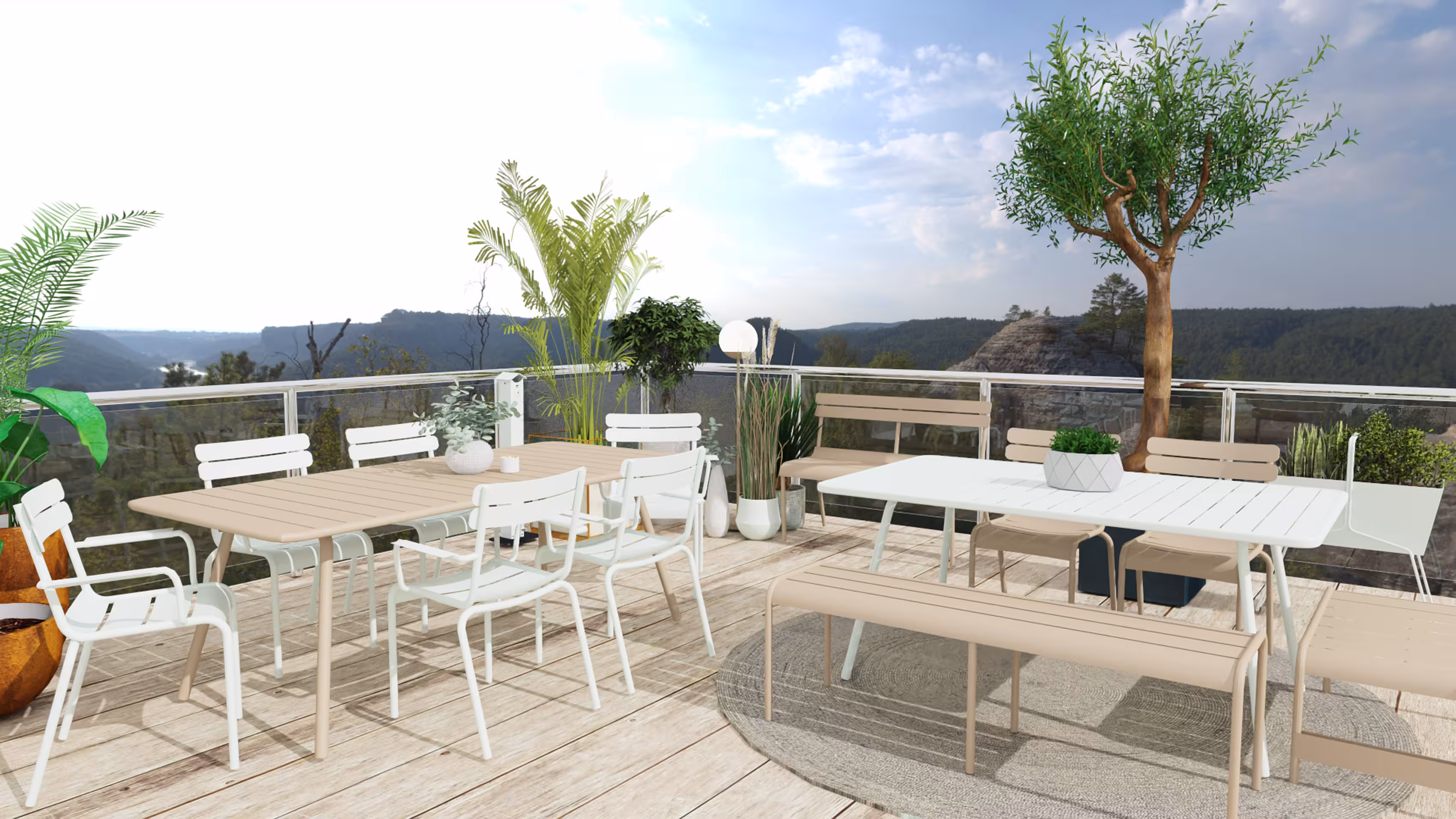 Banc Luxembourg 3/4 places - sans dossier